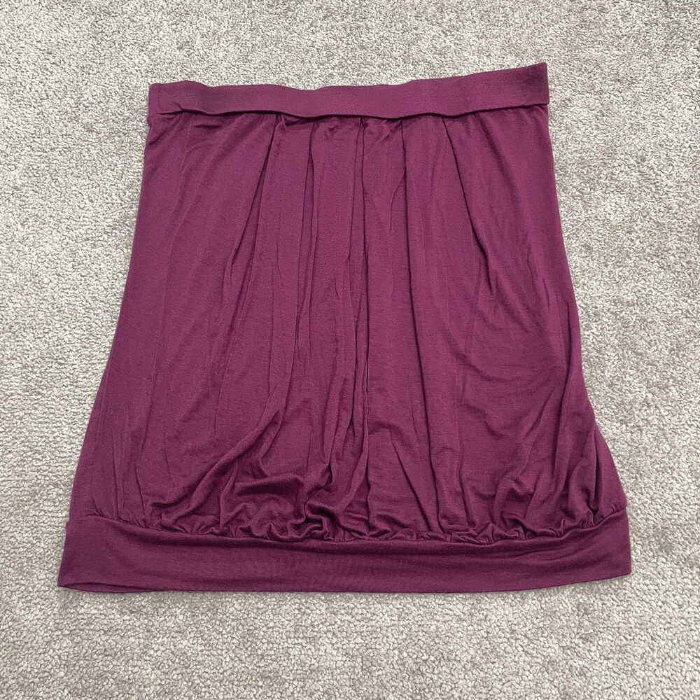 DJT Stretch Casual Skirt Womens Medium Purple Knee Length Soft Pleated 30x18